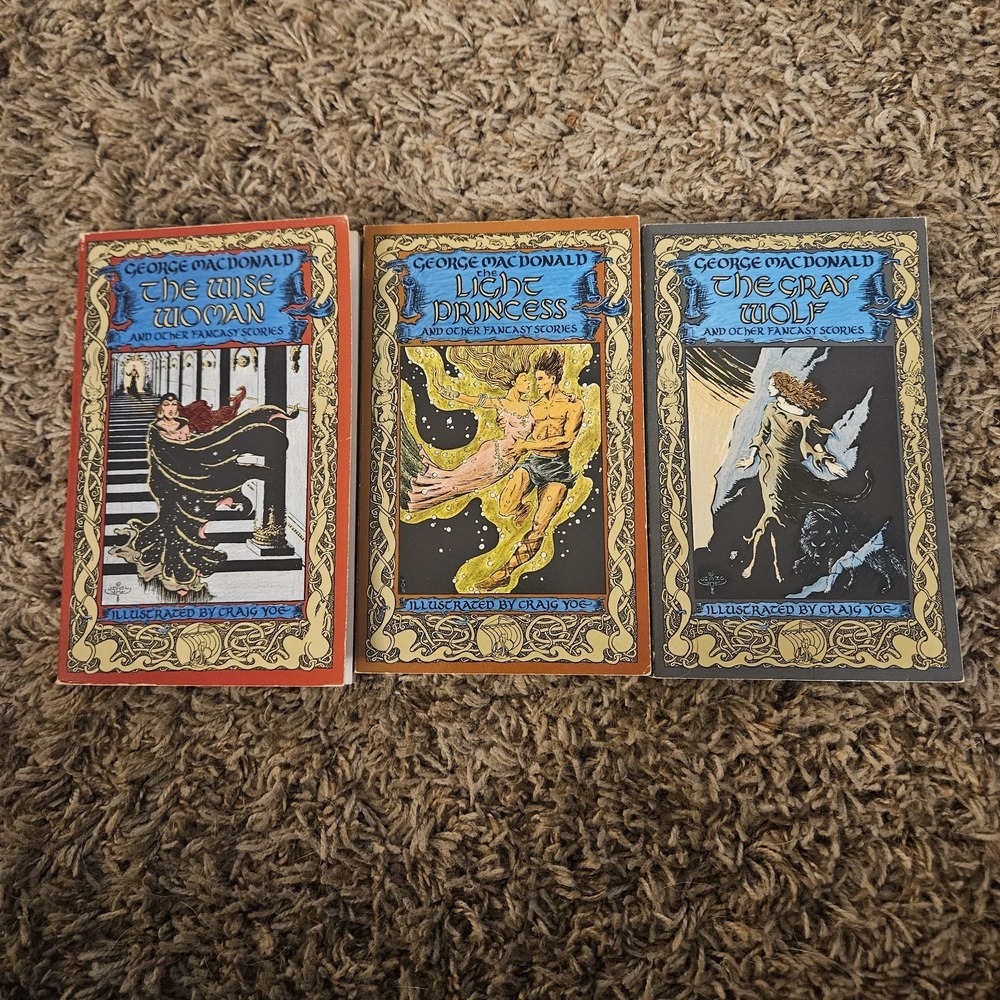 Lot of 3 The Fantasy Stories of George MacDonaldPB Illustrated Craig Yoe 1980